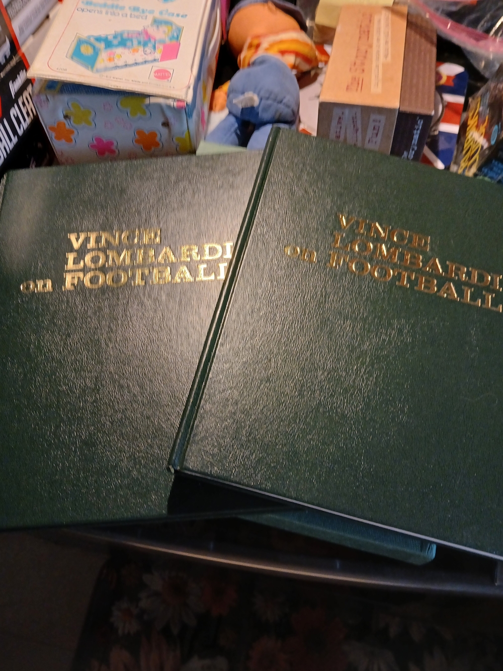 Green Hardcover 'Vince Lombardi on Football' Book - Green Vol . I & II